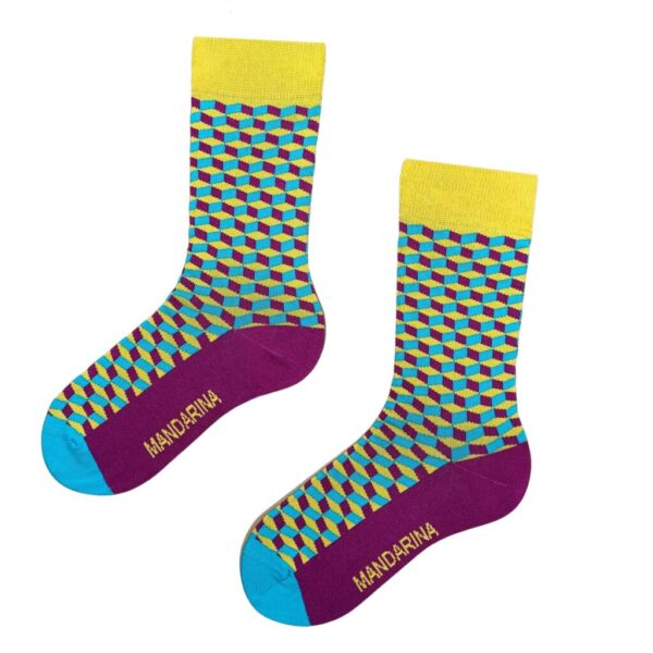 Square 3D Yellow-Blue
